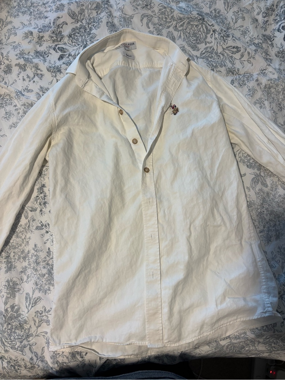 U.S. Polo Assn. White Men's Button-Up Shirt Jacket